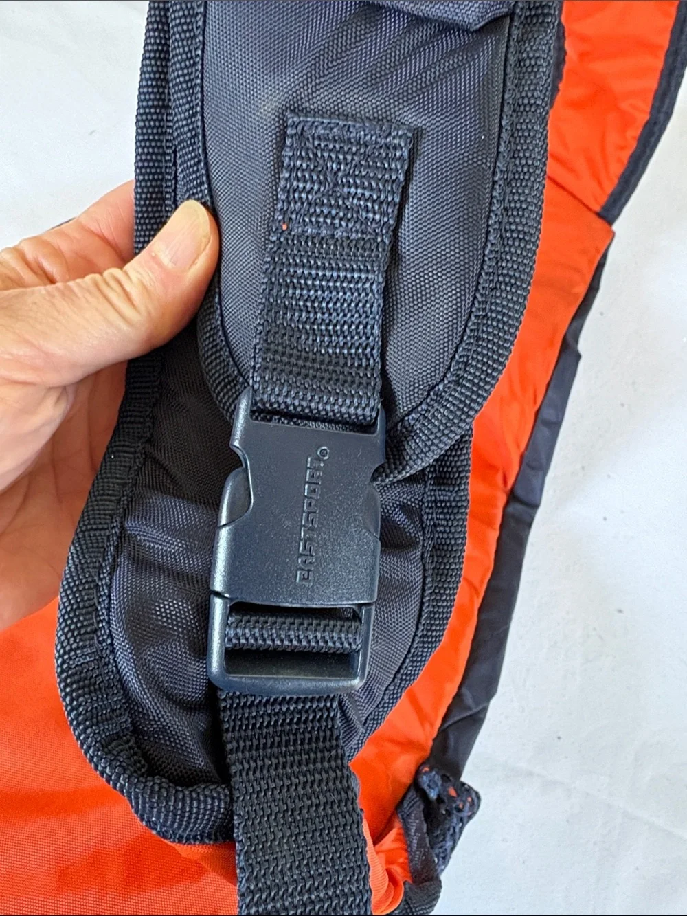 Eastport Blue and Orange Nylon Large Sling Bag